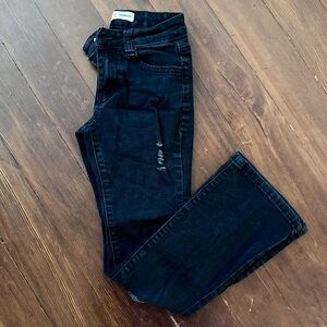 Girls Denim Diva Black Flare Jeans